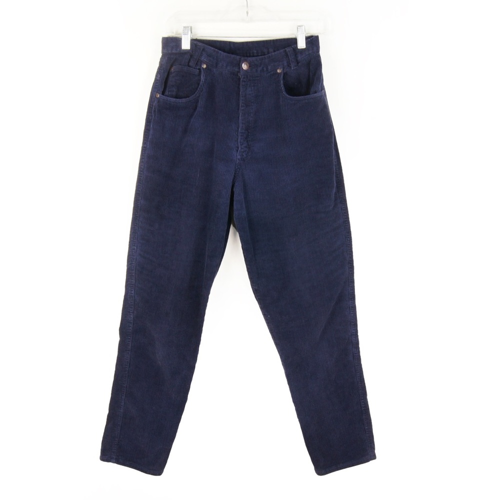 Vintage 90s Northern Reflection High Rise Dark Navy Blue Corduroy Trouser Pants